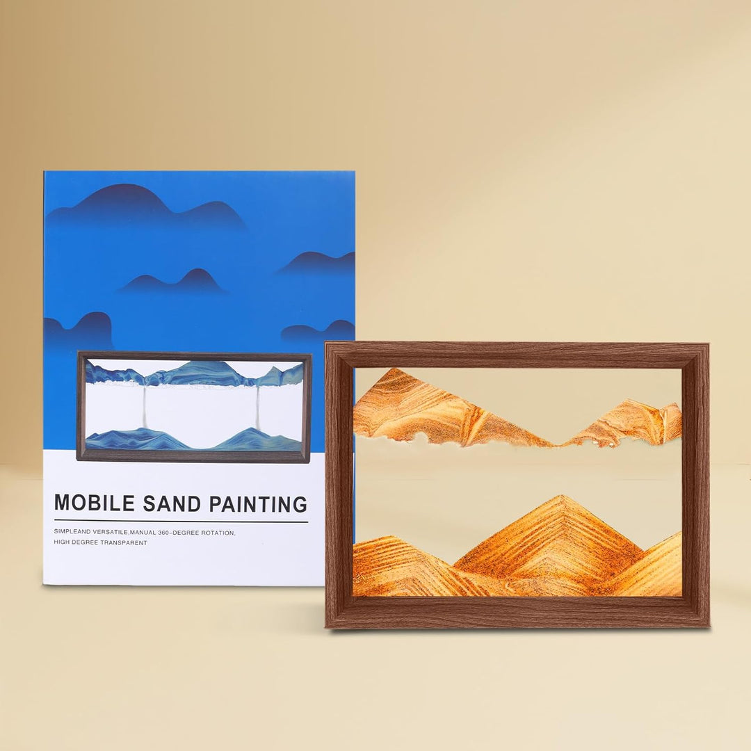 AzureLeap Sandbilder zum Drehen 3D Sandscape die Sandkunst in Tiefsee Fliessende Sandmalerei Sandbil