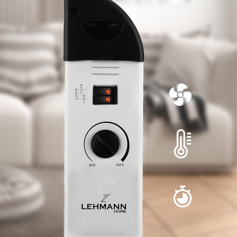 Lehmann LHOHC-2013A Konvektor elektrische Heizung | Heizkörper 750/1250 / 2000 Watt | Konvektorheizu