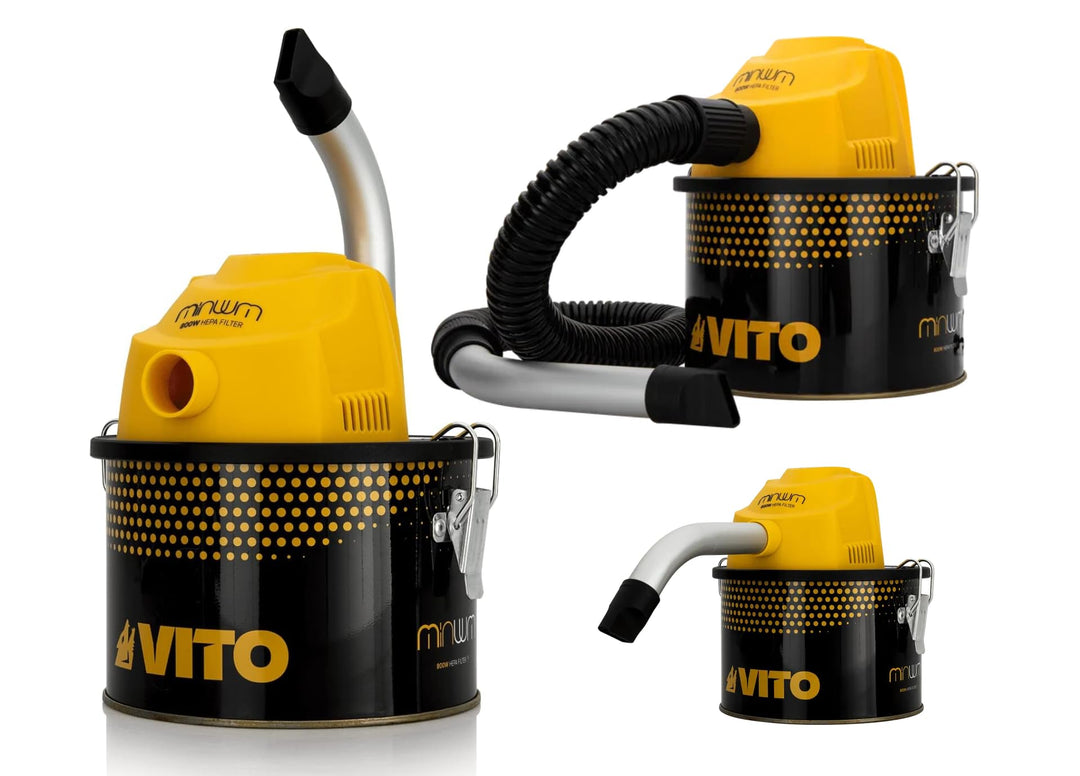 VITO Mini Staubsauger für Pellets 800W - Mini Pellets Aschesauger 800W - auch für Grill, kleine Öfen