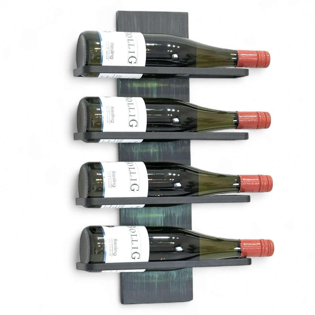 DanDiBo Weinregal Wand Metall Schwarz Modern 96695 Grün Flaschenregal Schmal Wandmontage Wine Rack W