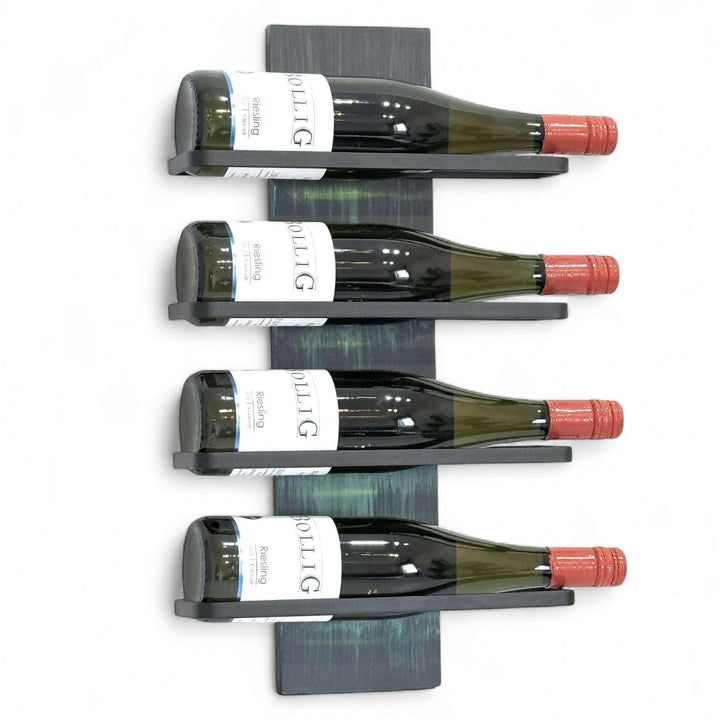 DanDiBo Weinregal Wand Metall Schwarz Modern 96695 Grün Flaschenregal Schmal Wandmontage Wine Rack W