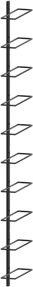 SMH LINE® Weinregal Metall schwarz für 10 Flaschen Flaschenhalter Metall Aufbewahrung Wandmontage Hä