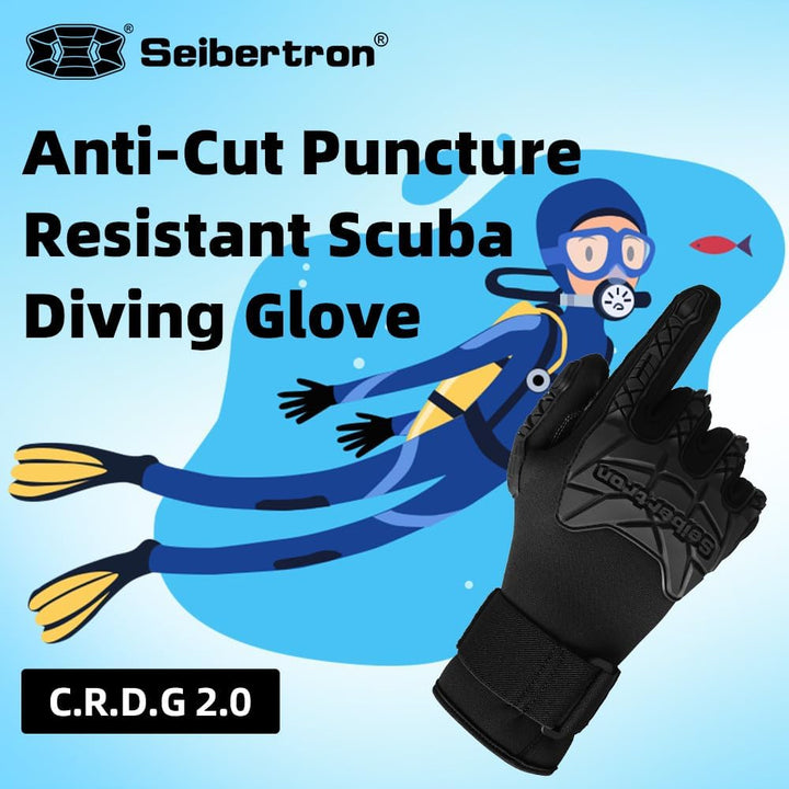 Seibertron Patentiert C.R.D.G 1.0 Tauchhandschuhe Aramid Schnittschutz Durchstichfeste L C.R.D.G 2.0
