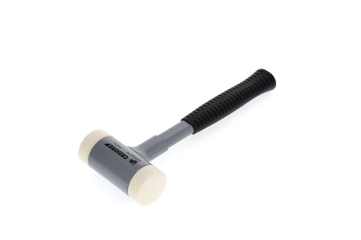 GEDORE 8829250 Rückschlagfreier Schonhammer, Ø 50 mm, Stahlrohrstiel, Austauschbare Polyamid-Köpfe K