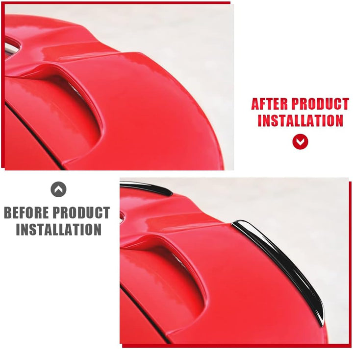 KUNGKIC 2 Stück ABS Heckflügel Trim Spoiler Erweiterung Lip Fins Dekorative Aufkleber Kompatibel mit