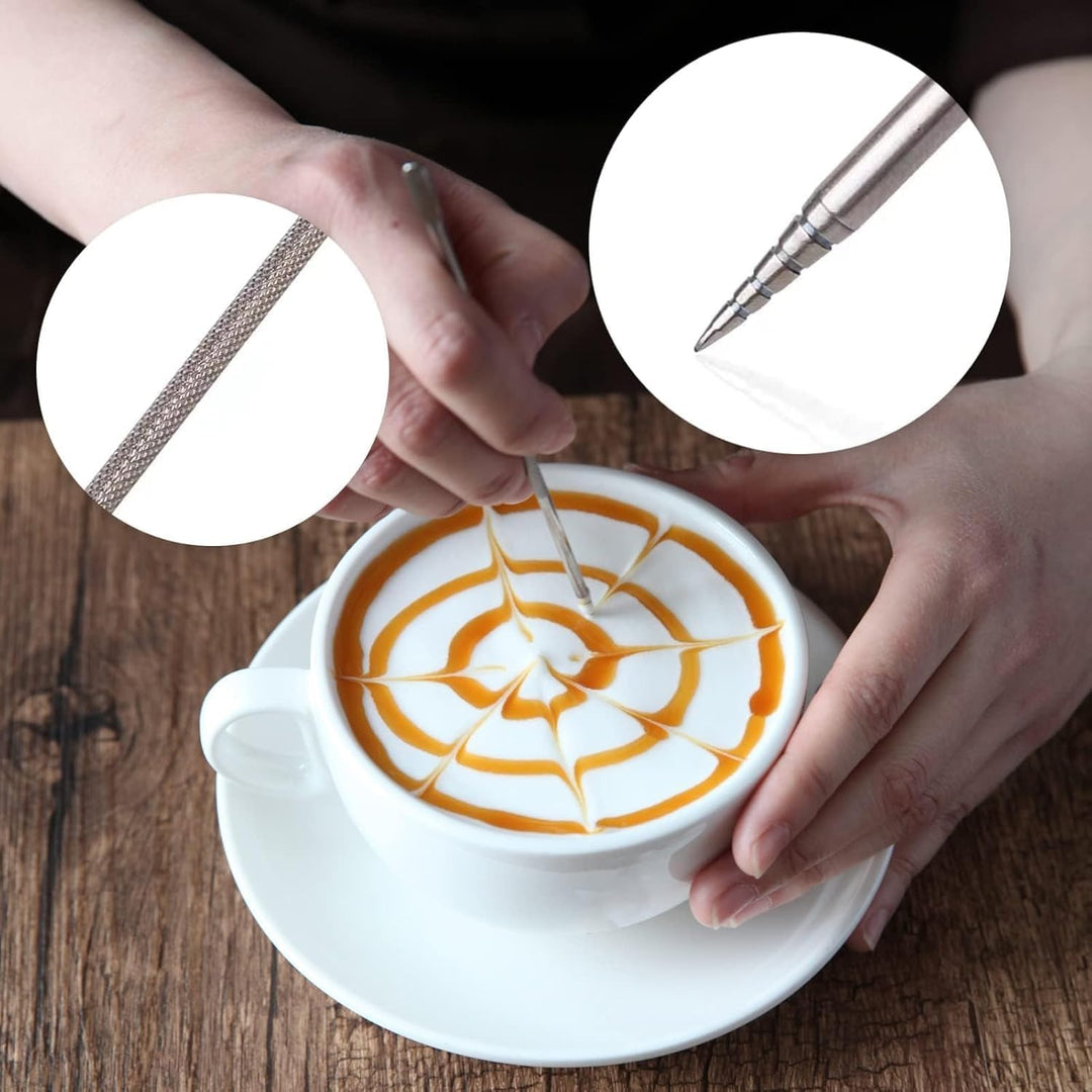 Milchaufschäumkännchen Mit 1 Goldener Quadratischer Dessertlöffel, 350 ml, 12 Unzen, Edelstahl-Milch