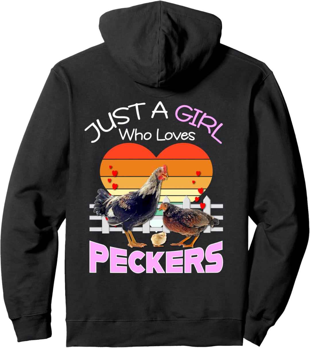 Nur ein Mädchen, das Peckers Cute Funny Design liebt Pullover Hoodie