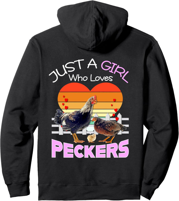 Nur ein Mädchen, das Peckers Cute Funny Design liebt Pullover Hoodie