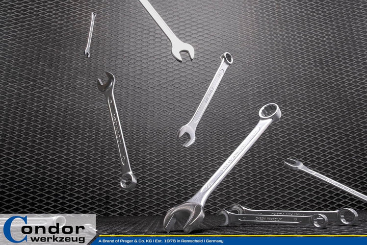 CONDOR Werkzeug 35-12T | Gabel-Ringschlüssel-Satz | 12-tlg. | Chrom-Vanadium-Stahl verchromt | 6-22