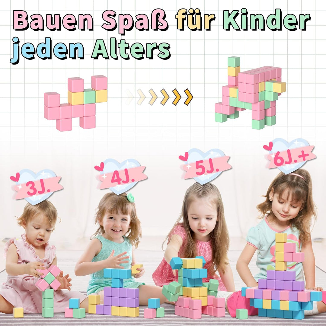 Apluses Magnetische Bausteine – Kinderspielzeug, magnetisches Bauspielzeug, Puzzlebaustein, Magnetis