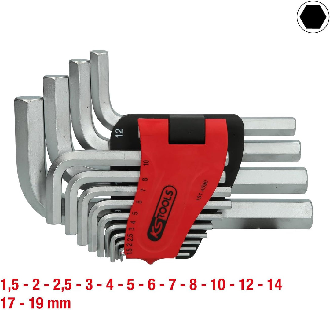 Innensechskant-Winkelstiftschlüssel-Satz, im Klapphalter, 14-tlg.1, 5-19mm