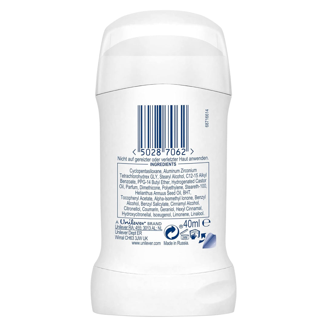 6 x Dove Invisible Dry Deodorant Stick 40 ml