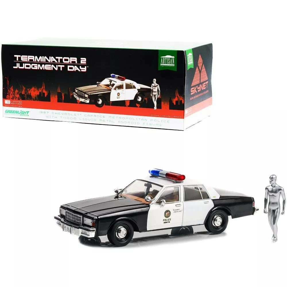 TERMINATOR 2 Chevrolet Caprice Police & T-1000 Flüssigkeit Metal Android - limitierte Auflage - Mass