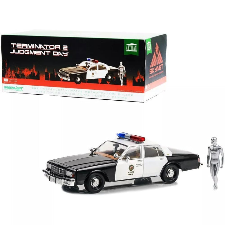 TERMINATOR 2 Chevrolet Caprice Police & T-1000 Flüssigkeit Metal Android - limitierte Auflage - Mass
