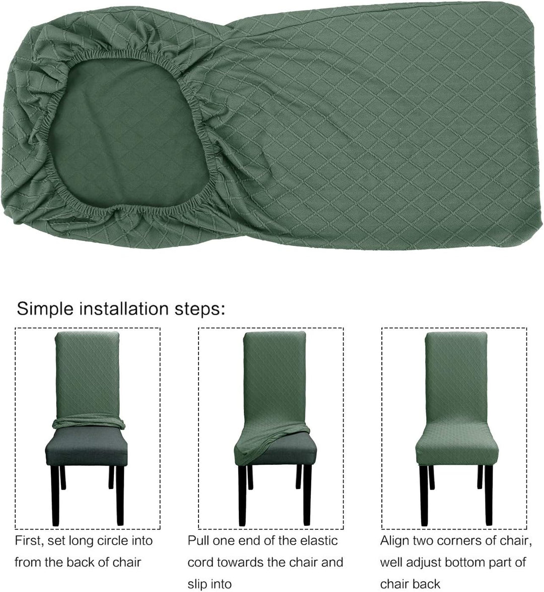 Fuloon Stuhlhussen 4er 6er Set, Stuhlüberzug Universal Stretch Abnehmbare Stuhlbezug, Bezüge für Ess