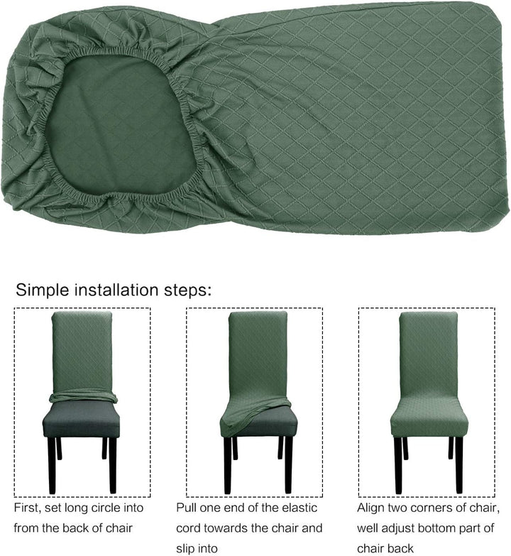 Fuloon Stuhlhussen 4er 6er Set, Stuhlüberzug Universal Stretch Abnehmbare Stuhlbezug, Bezüge für Ess