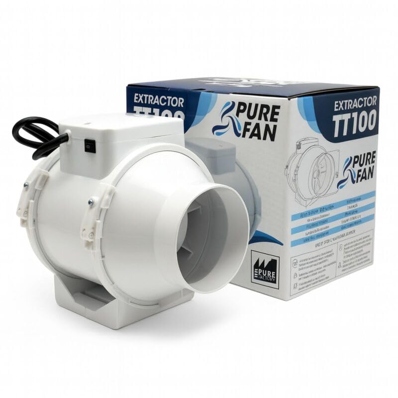 Weedness Grow Abluft 2-stufig 145-187 m³/h 100 mm Anschluss - Lüfter Zu & Ventilator Rohrventilator