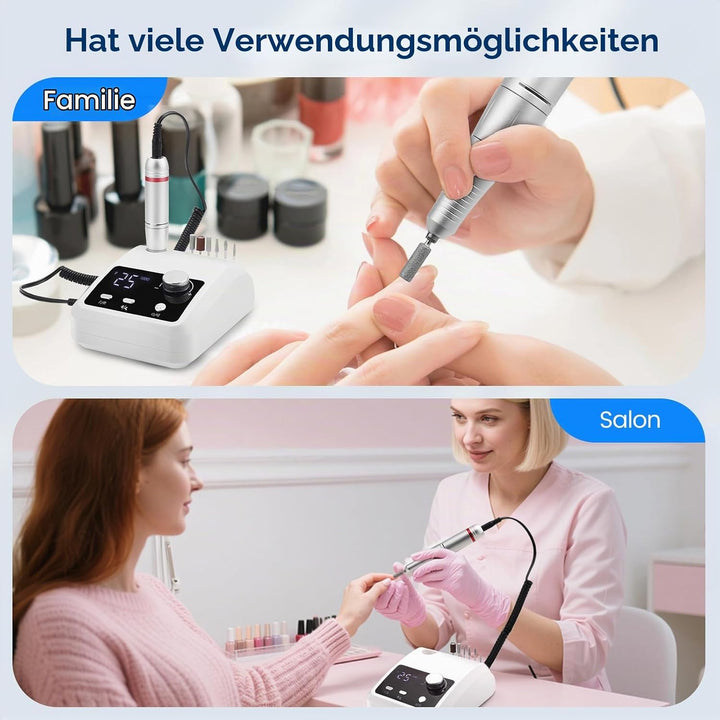 Nagelfräser, 45,000RPM Professionelle Elektrisch Nagelfräser, Ultraleise Elektrische Nagelfeile, Frä