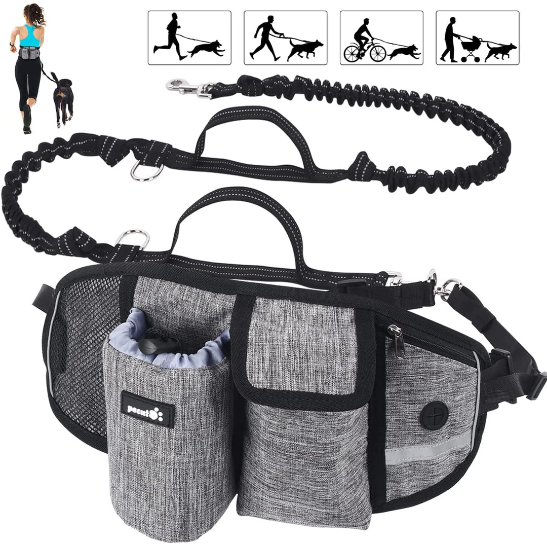 Pecute Joggingleine Hunde mit Bauchgurt, Laufgürtel Hundleine für Grosse und Mittelgrosse Hunde, Lei