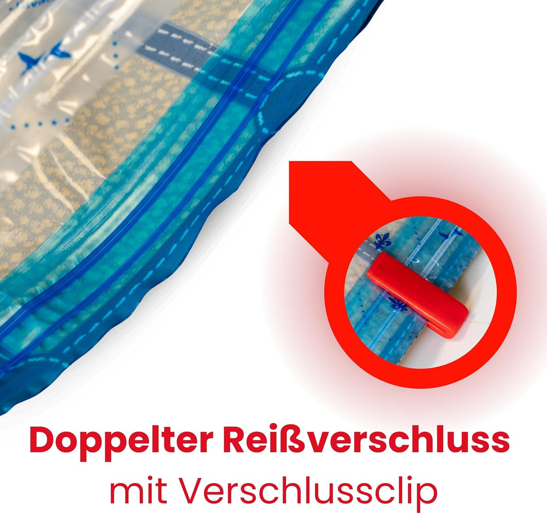 Lavatelli - 6er Set Vakuumbeutel 40x60 cm - Platzsparende Vakuum Aufbewahrungsbeutel für Reisen & Zu