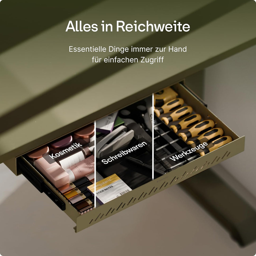 Desktronic Schreibtisch-Organizer, Untertisch-Aufbewahrungsbox, Schreibtisch für Büro Schule Homeoff