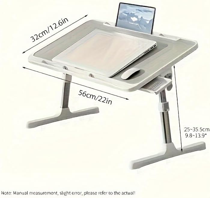 Betttisch höhenverstellbar, Laptoptisch, 4st000000änder, PAD Ständet, Laptop Betttisch Klappbar, für
