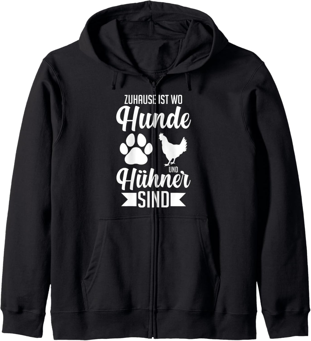 Hunde & Hühner Mädchen Mädchen Kapuzenjacke