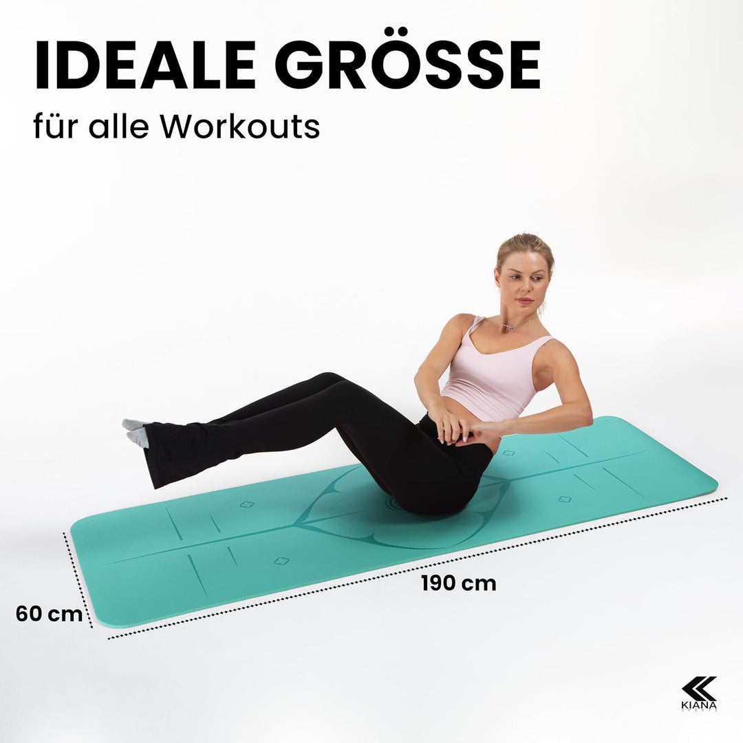 Yoga Matte aus Deutscher Entwicklung – Rutschfeste & gelenkschonende Yogamatte – 2 Komfort-Dicken (1