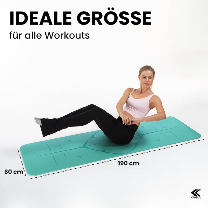 Yoga Matte aus Deutscher Entwicklung – Rutschfeste &amp; gelenkschonende Yogamatte – 2 Komfort-Dicken (1