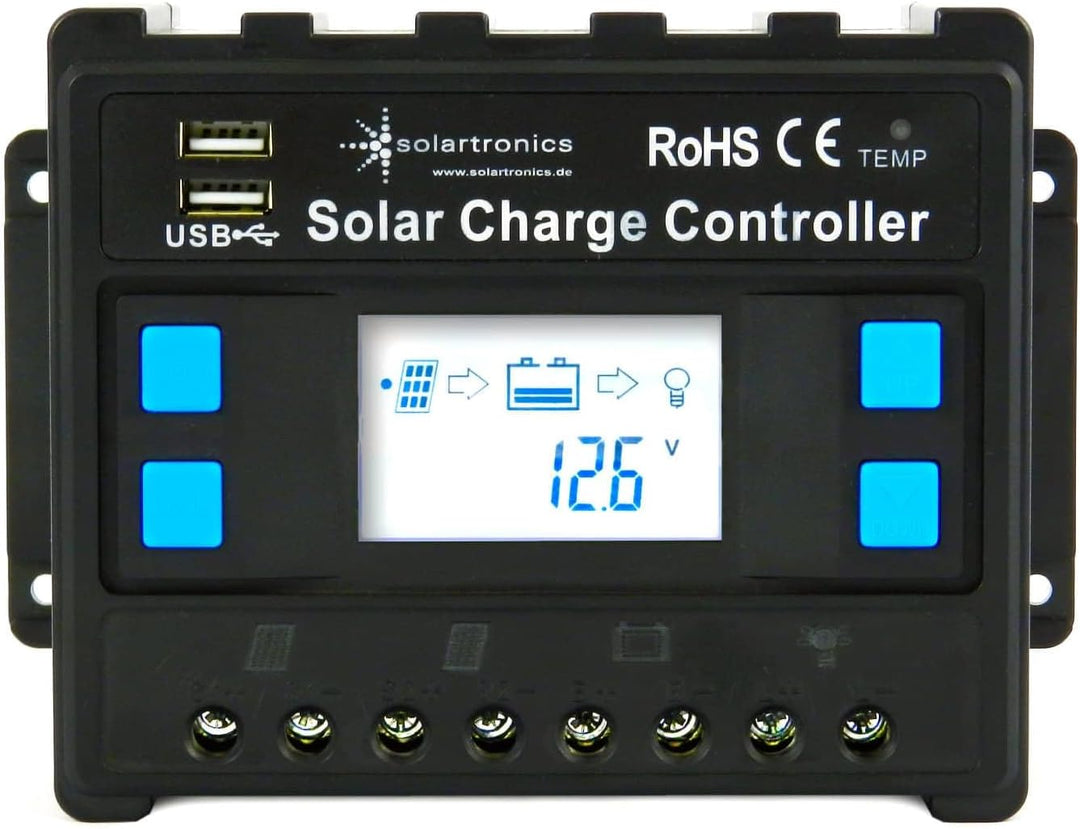 solartronics Komplettset 2x130 Watt Solarmodul Laderegler Photovoltaik Inselanlage