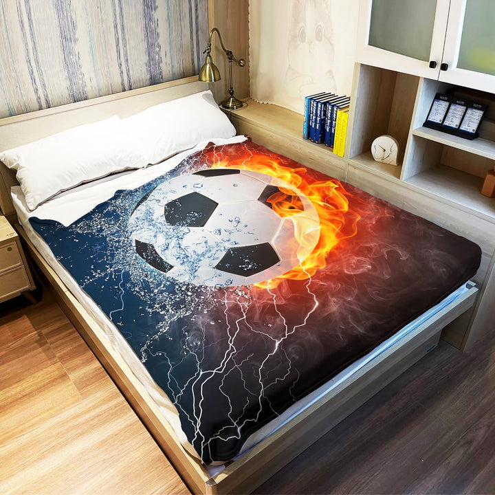 YISUMEI Decke 125x200 cm Kuscheldecken Sanft Flanell Weich Fleecedecke BettüberwurfSport-Serie Socce