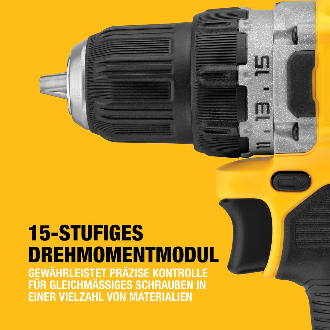 Dewalt 12 Volt Akku Bohrschrauber DCD701D2 (bürstenloser Motor, 15-Stufen Drehmomenteinstellung, 2-G