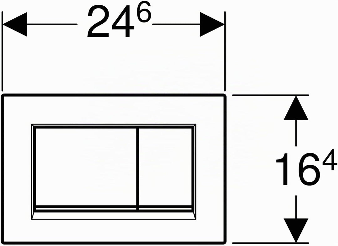 Geberit, Sigma30 115.883.16.1 Betätigungsplatte 2 Mengen, schwarz matt, 115883161 Single, Single