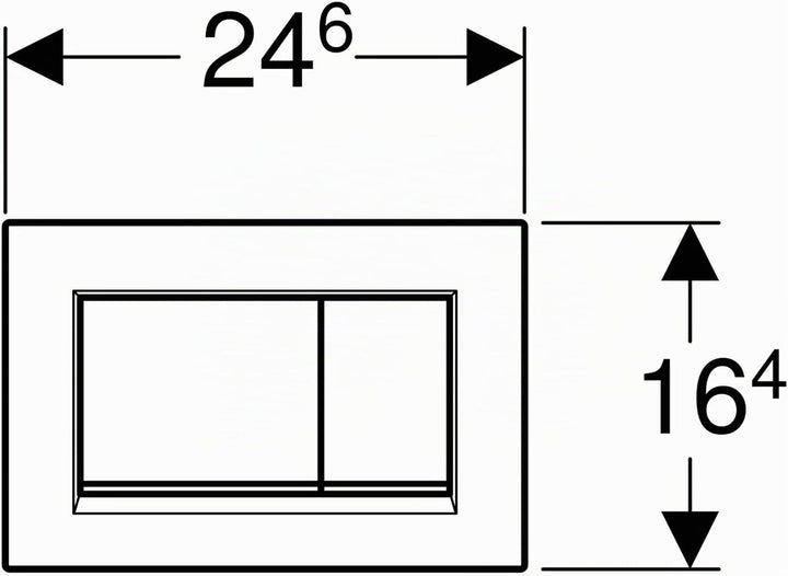 Geberit, Sigma30 115.883.16.1 Betätigungsplatte 2 Mengen, schwarz matt, 115883161 Single, Single