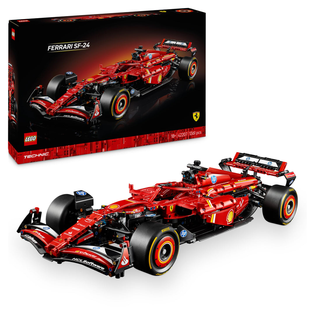 LEGO Technic Ferrari SF-24 F1 Rennauto - Modellauto für Erwachsene - Formel 1 Set zum Sammeln - V6-M
