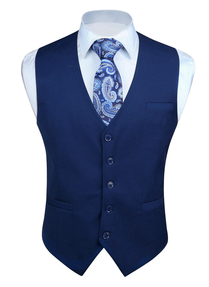 Enlision Anzugweste für Herren Formelle Einfarbige Weste Hochzeit Elegant Anzugwesten Business Weste