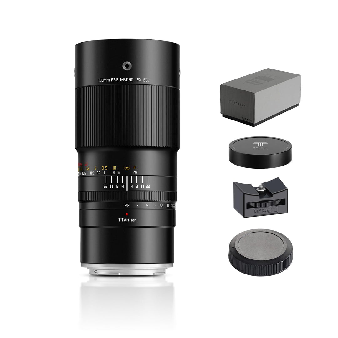 TTARTISAN 100 mm f/2.8 Makroobjektiv für Canon RF Mount 2X Vergrösserung Vollformat Manueller Fokus