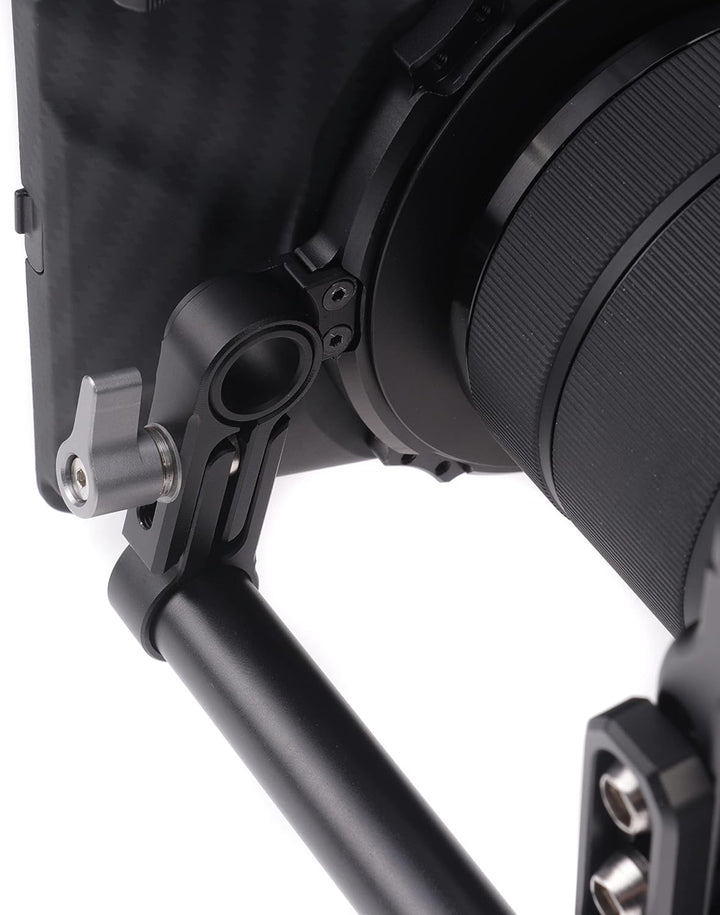 Hersmay Mini Matte Box Clip-on Lens Matte Boxes mit 15mm Rod Clamp für DSLR Mirrorless Kamera für So