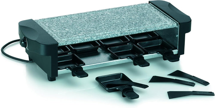 Kela 66663 Raclette/Heisser Stein Ceneri für 8 Personen, schwarz