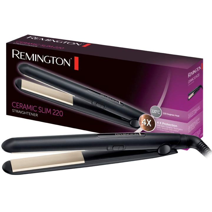 Remington Glätteisen Ceramic Slim (4-facher Schutz: antistatische Keramik-Turmalin-Beschichtung -gle