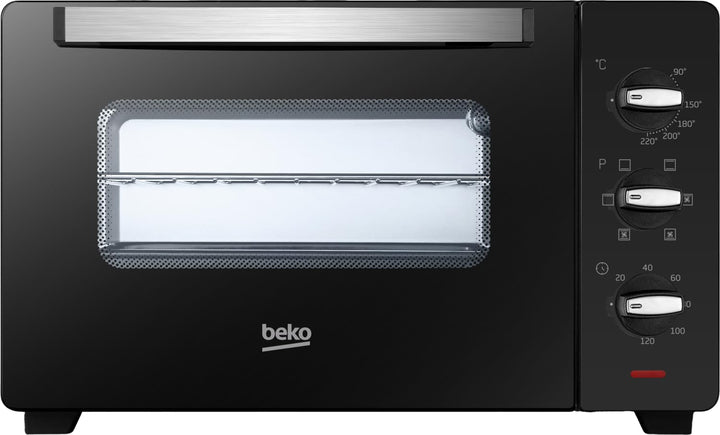 Beko - BMOF30B - Elektroherd, Umluftgaren, 30 Liter, 1600 W, 4 Funktionen, Timer 120 min, Temperatur
