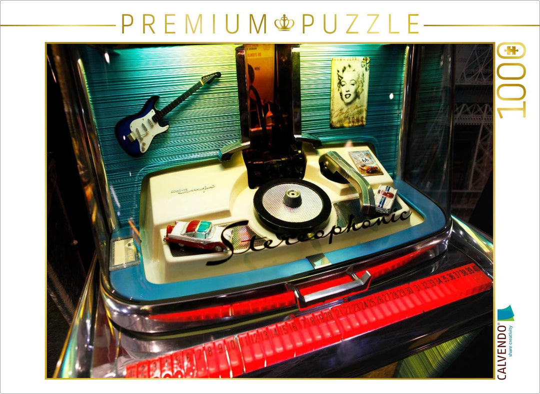 CALVENDO Puzzle Wurlitzer Jukebox Schallplatten 1000 Teile Lege-Grösse 64 x 48 cm Foto-Puzzle Bild v