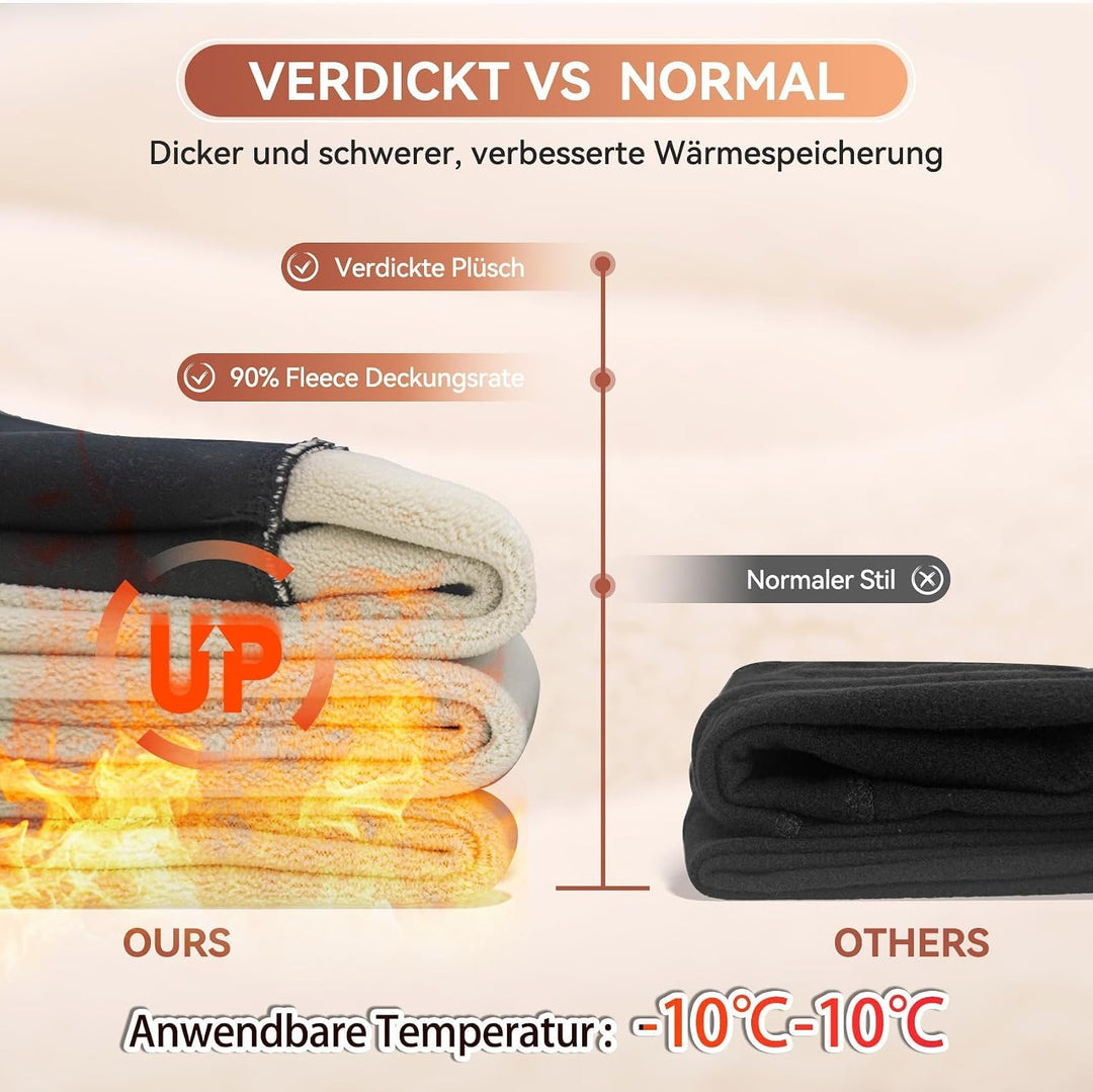 HLTPRO Thermo Leggings Damen Gefütterte Winter High Waist Thermohose Dicke Thermoleggings Warm Leggi
