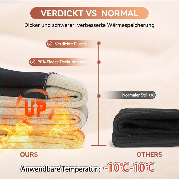 HLTPRO Thermo Leggings Damen Gefütterte Winter High Waist Thermohose Dicke Thermoleggings Warm Leggi