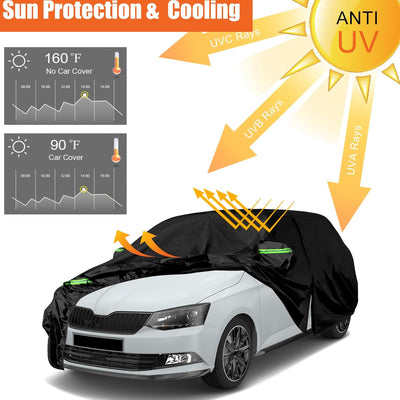 Auto Abdeckung für 1999-2021 Skoda Fabia hatchbac Oxford Baumwolle Wasserdicht für Regen Sonne Staub