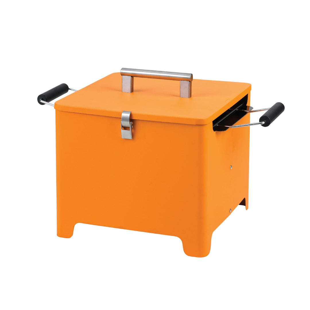 tepro Holzkohlegrill Chill&Grill Cube orange, Grillfläche: ca. 31,5 x 31,5 cm, Orange