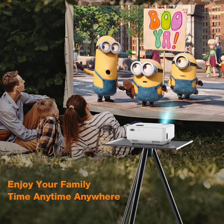 TOPVISION Mini Beamer mit Screen Mirroring, 7000 Lumen Heimkino Beamer Full HD 1080P Video Beamer mi