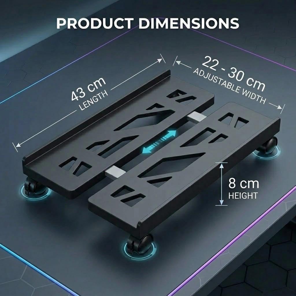 PC-Tower-Computerständer, universellen CPU-Ständer mit Vier Rädern, Computer-Desktop-Ständer, CPU-Wa