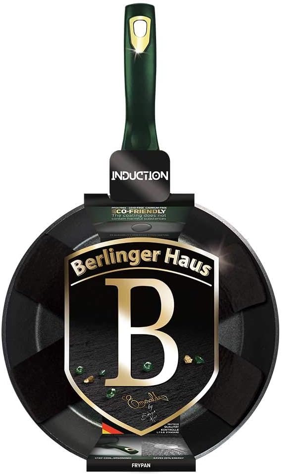 Granit Pfanne Bratpfanne 28cm Induktion Antihaft BERLINGER HAUS Metallic Emerald BH-6048