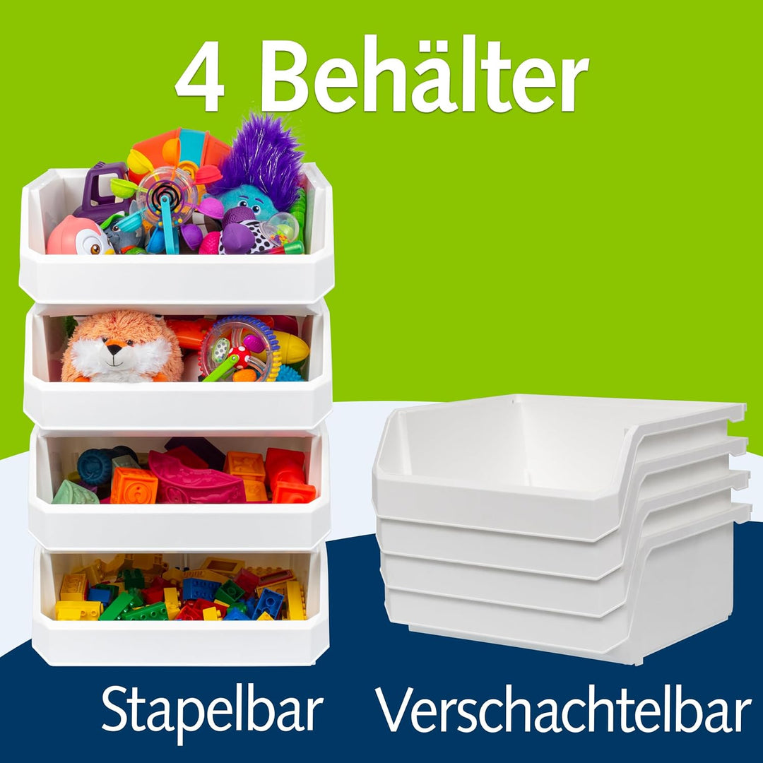 Kunststoffbehälter zur Organisation und Aufbewahrung, für Schrank, Küche, Büro, Garage oder Speiseka